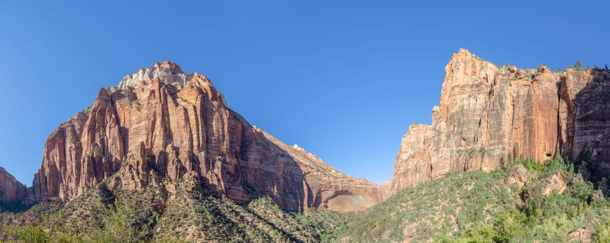scenic mountain landscape in the zion national park, Utah, USA