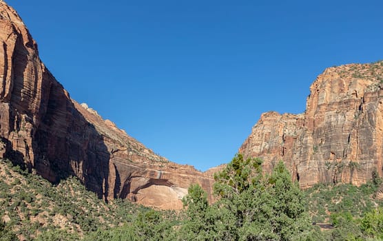 scenic mountain landscape in the zion national park, Utah, USA