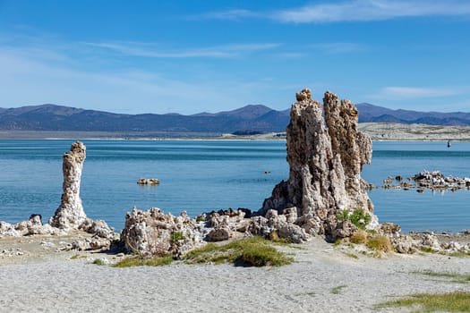 scenic figures of calcium at the Mono lake in Lee Vining, USA