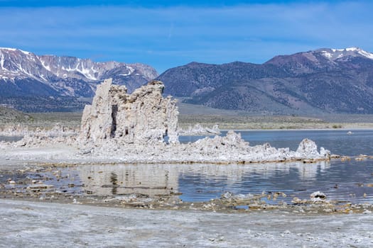 scenic figures of calcium at the Mono lake in Lee Vining, USA
