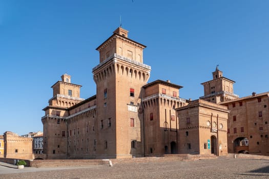 historic Estense Castle of Ferrara in  Italy