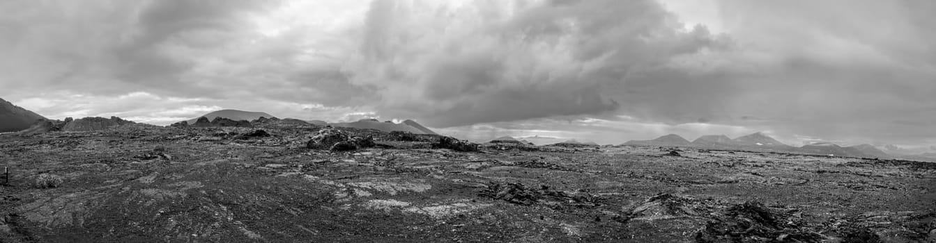 sunrise at Timanfaya national park in Lanzarote, Spain