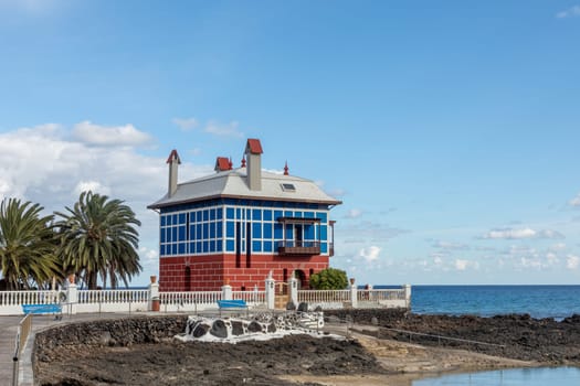 The Blue House in Arrieta in Lanzarote, Canary Islands, Spain