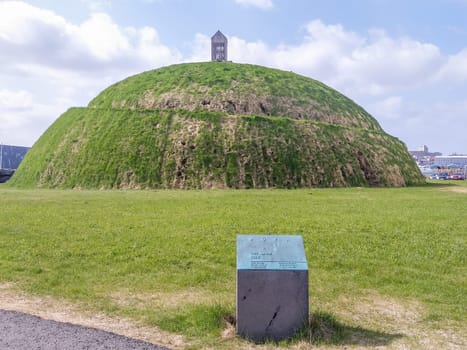 Thufa, an turf-covered artistic mound in the harbour of Reykjavik