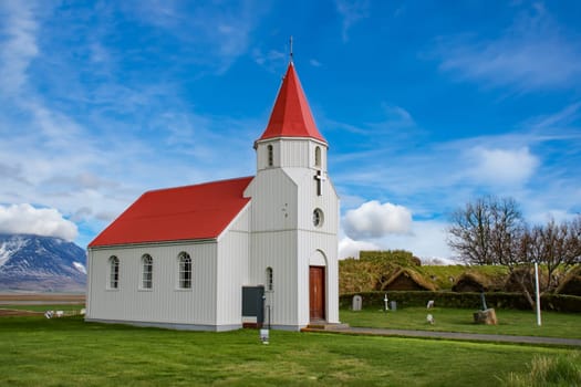 Europe,  Iceland, museum at Glaumbaer, famous church