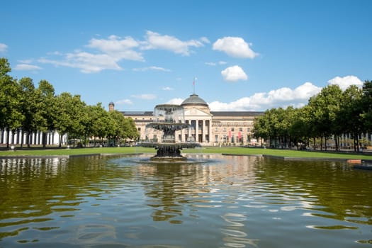 The historical Kurhaus (Health Spa) at Wiesbaden, Germany in early Spring