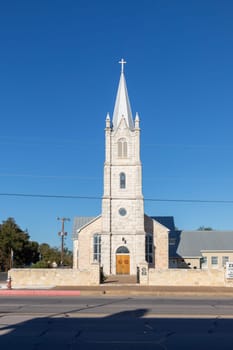 church in Fredericksburg in old colonian style, Texas