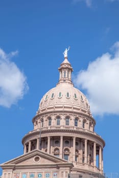 view to historic state capitol building in Austin, Texas, USA