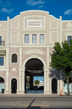 entrance to fort Worth public market at Stockyards area, Fort Worth, Texas, USA