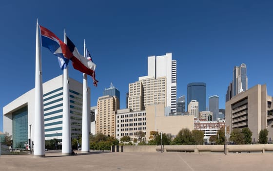 view at scenic skyline in morning time in Dallas, Texas, USA