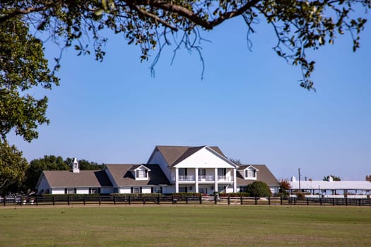 Front view of Southfork Ranch, the ranch of the telenovela Dallas, Texas, USA