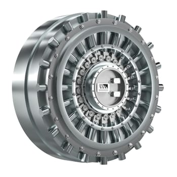 vault door isolated on white. 3d render