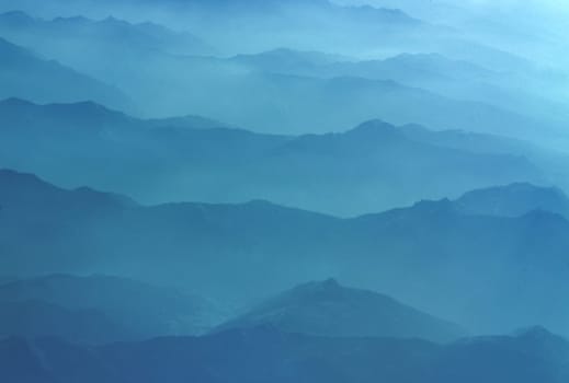 beautiful mountain view at the Alps with soft shades of afternoon light at the mountain ranges