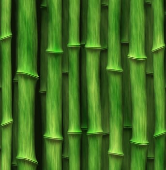 Background image of a dense wall of green bamboo