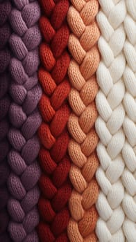 Close-up detail of multicolor swatches of knitted fabric texture.