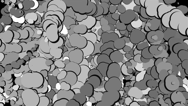 2D cartoon smoke. Computer generated 3d render