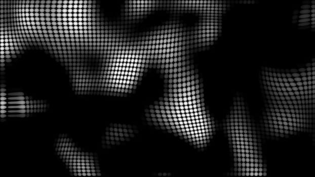 Abstract waving dots. Computer generated 3d render
