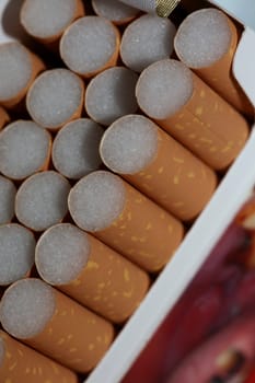 Number of cigarettes isolated tobacco danger close up quit smoking cessation cigaret bad habit nicotine junkie big size high quality instant prints