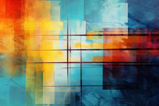 Multicolored Geometric Abstract. High quality photo