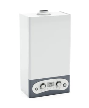 Combi boiler isolated on white background. 3D illustration.