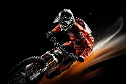 Motocross Racer in Action. High quality photo