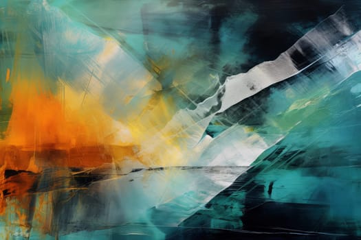 Abstract Background with Turquoise and Orange Hues. High quality photo