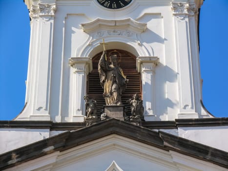Prague, Czech Republic - August 23, 2016: Attractions of city Prague. Statues and monuments. Historical Buildings