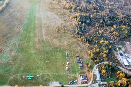 Vologda City bird's-eye view. Aerophotographing Vologda. Houses and buildings of the city.
