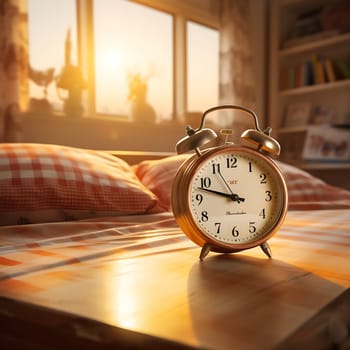 An old-fashioned alarm clock generated by artificial intelligence