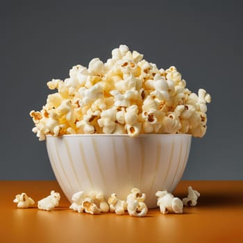 Delicious popcorn for a movie night generated by artificial intelligence