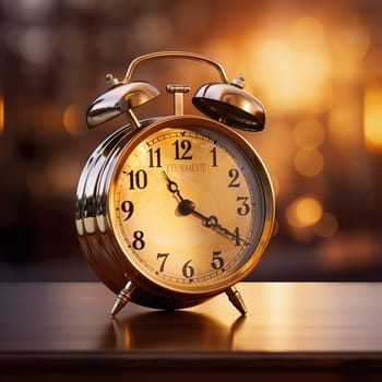 An old-fashioned alarm clock generated by artificial intelligence