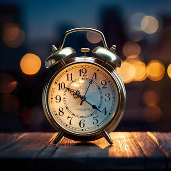 An old-fashioned alarm clock generated by artificial intelligence