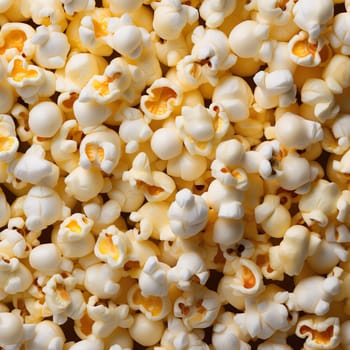 Delicious popcorn for a movie night generated by artificial intelligence