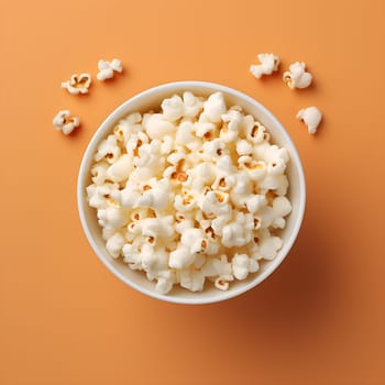 Delicious popcorn for a movie night generated by artificial intelligence