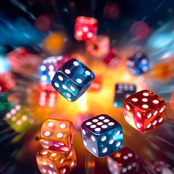 A background with colorful cubes generated by artificial intelligence