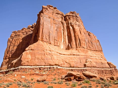 Nature National Park, Utah. The landscape and rocks. Roads and propinki Park, Utah.