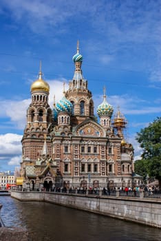 Saint-Petersburg, Russia - August 12, 2016: City of St. Pererburge. The palaces and architecture of the city. Buildings of historical part of the city.
