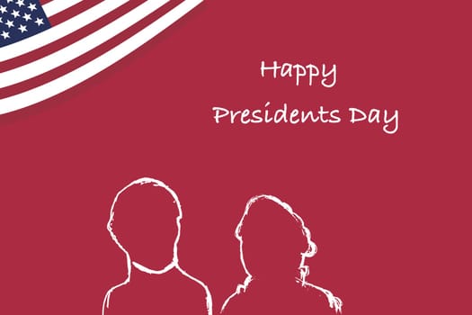 Happy president day of America, Washington day banner cartoon background. Vector illustration can used for federal holiday president day of USA.