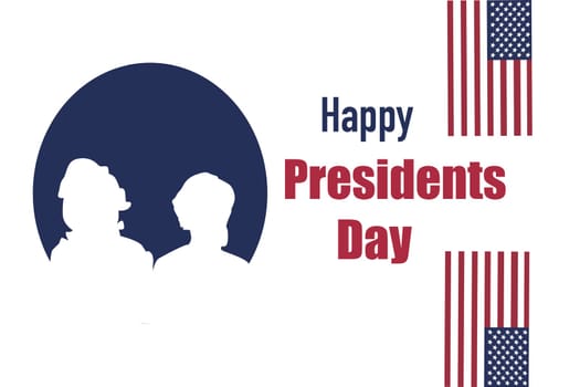 Happy Presidents day of America. Washingtons Birthday. Federal holiday in USA. Celebrating holiday in February. Poster, banner - background. Vector illustration