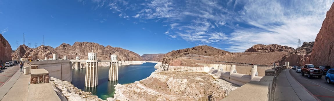 View of the Hoover Dam in Nevada, USA
