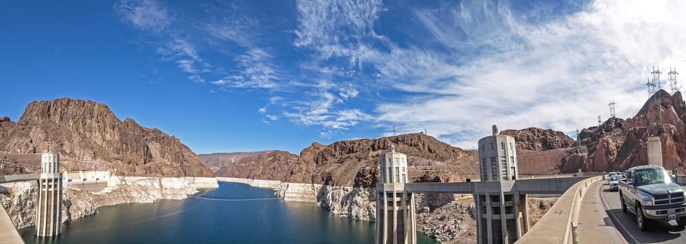 View of the Hoover Dam in Nevada, USA