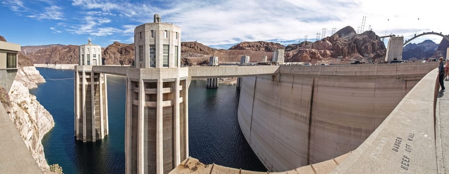 View of the Hoover Dam in Nevada, USA