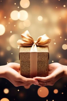 A person holding a gift box in their hands, ready to surprise someone at a special occasion.