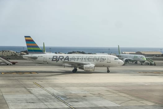Passagiermaschine der schwedischen Charterfluggesellschaft Braathens Regional Aviation, Gran Canaria, Kanarische Inseln, Spanien