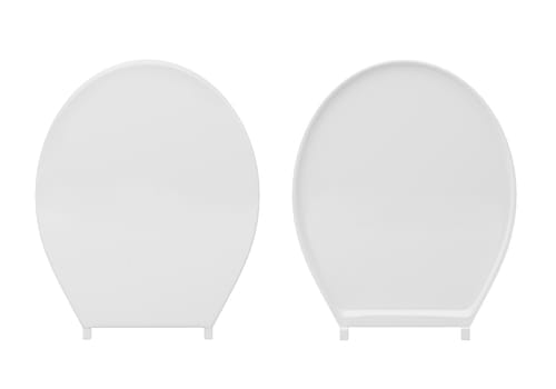 White lid for toilet seat isolated on white background