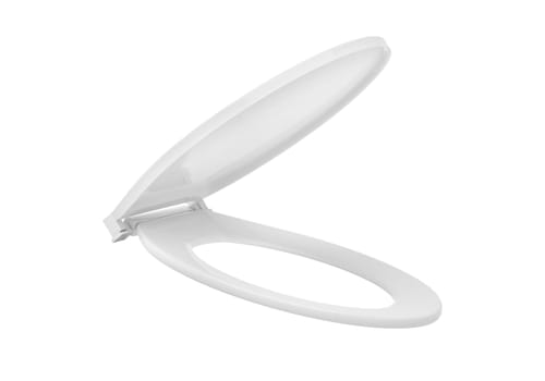 White lid for toilet seat isolated on white background
