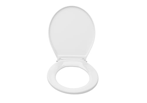 White lid for toilet seat isolated on white background