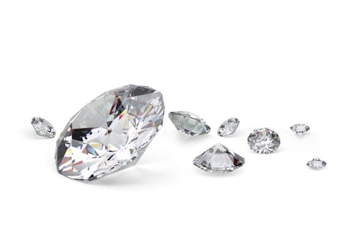 diamond on white background with high quality