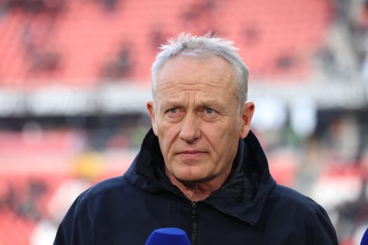 Coach Christian Streich (SC Freiburg) at the match of the 1st FBL: 23-24: 18 Sptg. SC Freiburg - TSG 1899 Hoffenheim  DFL REGULATIONS PROHIBIT ANY USE OF PHOTOGRAPHS AS IMAGE SEQUENCES AND/OR QUASI-VIDEONann  Photo: Joachim Hahne/johapress