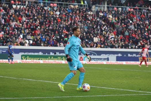Goalkeeper Oliver Baumann (TSG 1899 Hoffenheim) at the match of the 1. FBL: 23-24: 18 Sptg. SC Freiburg - TSG 1899 Hoffenheim  DFL REGULATIONS PROHIBIT ANY USE OF PHOTOGRAPHS AS IMAGE SEQUENCES AND/OR QUASI-VIDEONann  Photo: Joachim Hahne/johapress